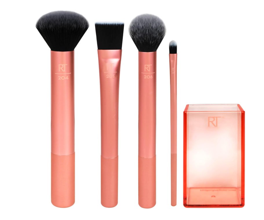 Real Techniques Flawless Base Brush Set With Ultra Plush Custom